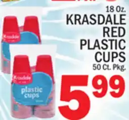 C Town KRASDALE RED PLASTIC CUPS offer