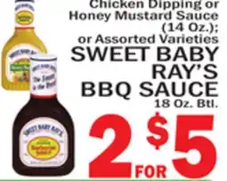 C Town SWEET BABY RAY'S BBQ SAUCE 18 Oz. Btl offer