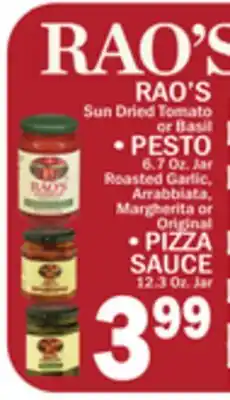 C Town RAO'S PESTO OR PIZZA SAUCE offer