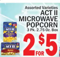 C Town ACT II MICROWAVE POPCORN offer