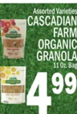 C Town CASCADIAN FARM ORGANIC GRANOLA offer