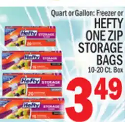 C Town HEFTY ONE ZIP STORAGE BAGS offer