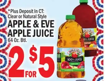 C Town APPLE & EVE APPLE JUICE offer