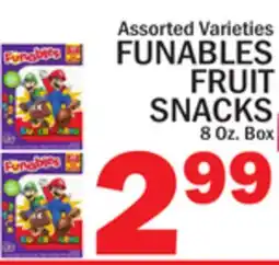 C Town FUNABLES FRUIT SNACKS offer