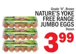 C Town NATURE'S YOKE FREE RANGE JUMBO EGGS offer