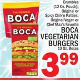 C Town BOCA VEGETARIAN BURGERS offer