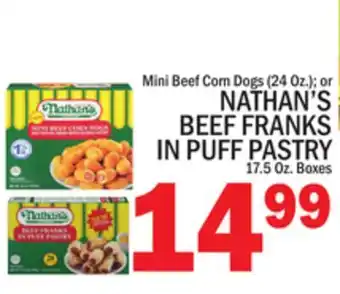 C Town NATHAN'S BEEF FRANKS IN PUFF PASTRY offer