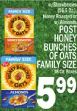 C Town POST HONEY BUNCHES OF OATS FAMILY SIZE offer