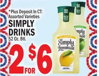 C Town SIMPLY DRINKS offer