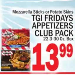 C Town TGI FRIDAYS APPETIZERS CLUB PACK offer