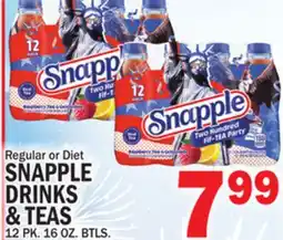 C Town SNAPPLE DRINKS & TEAS offer