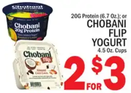 C Town CHOBANI FLIP YOGURT offer