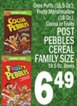C Town POST PEBBLES CEREAL FAMILY SIZE offer
