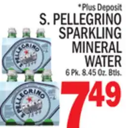 C Town S. PELLEGRINO SPARKLING MINERAL WATER offer