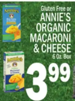 C Town ANNIE'S ORGANIC MACARONI & CHEESE offer