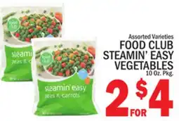 C Town FOOD CLUB STEAMIN' EASY VEGETABLES offer