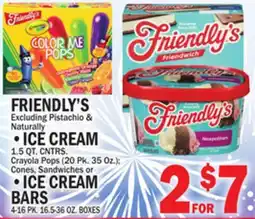 C Town FRIENDLY'S ICE CREAM or ICE CREAM BARS offer