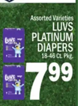 C Town LUVS PLATINUM DIAPERS offer
