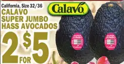 C Town CALAVO SUPER JUMBO HASS AVOCADOS offer