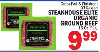 Bravo Supermarkets STEAKHOUSE ELITE ORGANIC GROUND BEEF offer