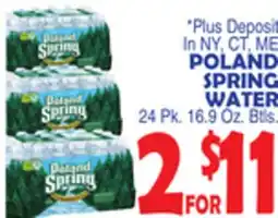 Bravo Supermarkets POLAND SPRING WATER offer
