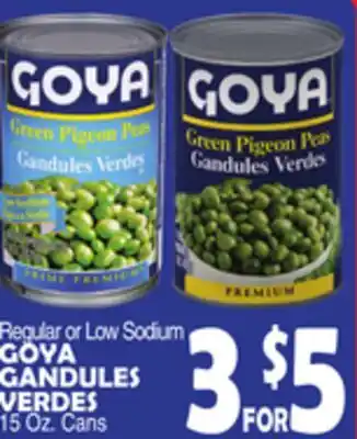 Bravo Supermarkets GOYA GANDULES VERDES offer