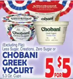 Bravo Supermarkets CHOBANI GREEK YOGURT offer