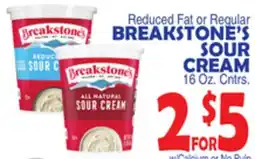 Bravo Supermarkets BREAKSTONE'S SOUR CREAM offer