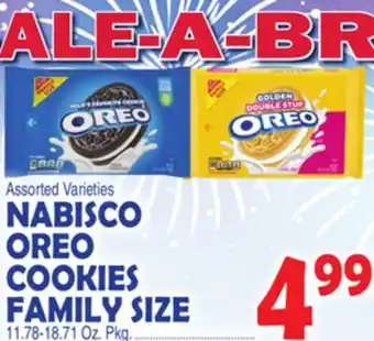 Bravo Supermarkets NABISCO OREO COOKIES FAMILY SIZE offer