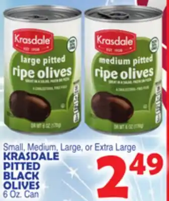Bravo Supermarkets KRASDALE PITTED BLACK OLIVES offer