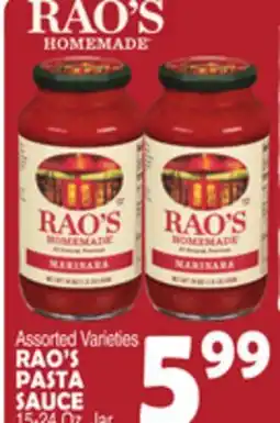 Bravo Supermarkets RAO'S PASTA SAUCE offer