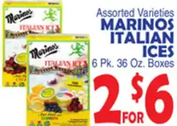 Bravo Supermarkets MARINOS ITALIAN ICES offer