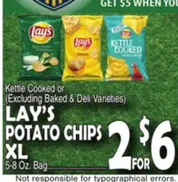 Bravo Supermarkets LAY'S POTATO CHIPS XL offer