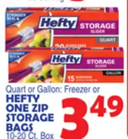 Bravo Supermarkets HEFTY STORAGE BAGS offer
