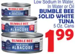 Bravo Supermarkets BUMBLE BEE SOLID WHITE TUNA offer