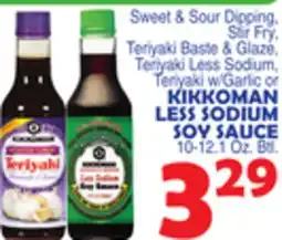 Bravo Supermarkets KIKKOMAN LESS SODIUM SOY SAUCE offer