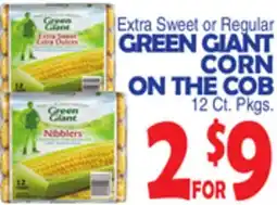 Bravo Supermarkets GREEN GIANT CORN ON THE COB offer