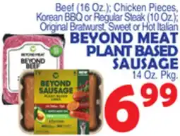 Bravo Supermarkets BEYOND MEAT PLANT BASED SAUSAGE offer