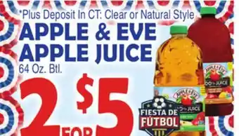 Bravo Supermarkets APPLE & EVE APPLE JUICE offer