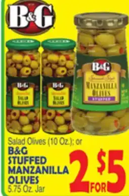 Bravo Supermarkets B&G STUFFED MANZANILLA OLIVES offer