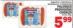 Bravo Supermarkets PALENQUE PROVISIONS CHORIZO offer