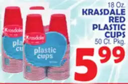 Bravo Supermarkets KRASDALE RED PLASTIC CUPS offer