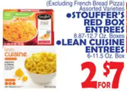 Bravo Supermarkets •STOUFFER'S RED BOX ENTREES 8.87-12.7 Oz. Boxes •LEAN CUISINE ENTREES 6-11.5 Oz. Box offer