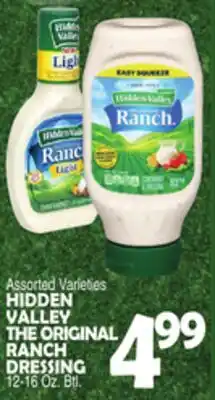Bravo Supermarkets HIDDEN VALLEY THE ORIGINAL RANCH DRESSING offer