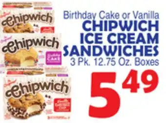 Bravo Supermarkets CHIPWICH ICE CREAM SANDWICHES offer