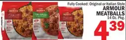 Bravo Supermarkets ARMOUR MEATBALLS offer