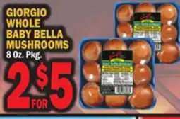 Bravo Supermarkets GIORGIO WHOLE BABY BELLA MUSHROOMS offer