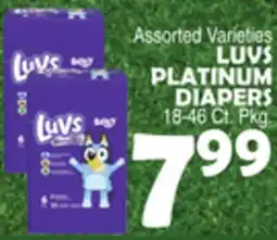 Bravo Supermarkets LUVS PLATINUM DIAPERS offer