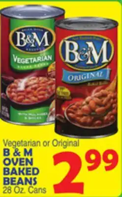 Bravo Supermarkets B & M OVEN BAKED BEANS offer