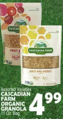 Bravo Supermarkets CASCADIAN FARM ORGANIC GRANOLA offer